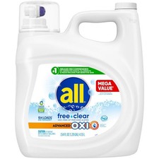 Unscented Free Clear Advanced Oxi HE Liquid, 104 Loads - 154 fl oz 0.18 per gallon