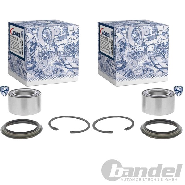 2X Ackoja Radlager Satz Vorne Hinten Passend FüR KIA Sephia Shuma Mazda 323-image