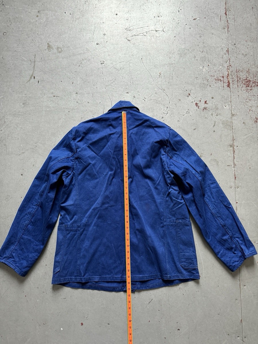 60s vintage German HBT twill indigo faded blue workwear jacket