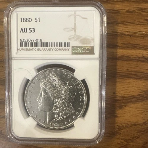 1880-P $1 Morgan Silver Dollar NGC AU 53