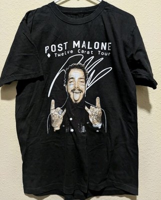 Post Malone Twelve Carat Tour Shirt Size Black LG Short Sleeve Dates and Cities