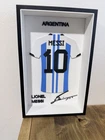 Lionel Messi Argentina Original Signed Soccer Jersey Display Framed  3D Printed