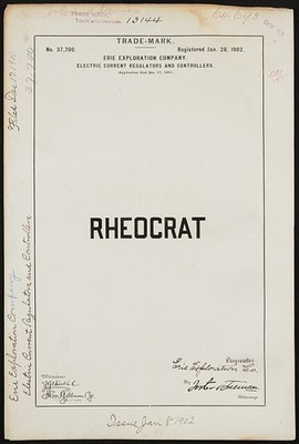 Erie Exploration Company Rheocrat brand Electric Current Regulators Controllers