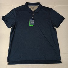 Chaps Golf Core Polo Shirt Men's 2XL XXL Navy Blue 4-Way Stretch Breathable