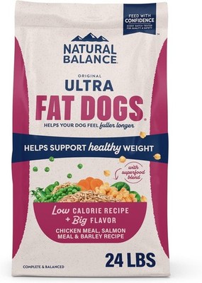 Natural Balance Ultra Fat Dogs Weight Control Dog Food for Adults Chicken, 24 Lb