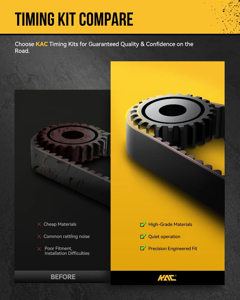 Timing Belt Kit For 2005-2009 Hyundai Tucson 2.0L 2007-2010 Hyundai Elantra - Image 4 of 4