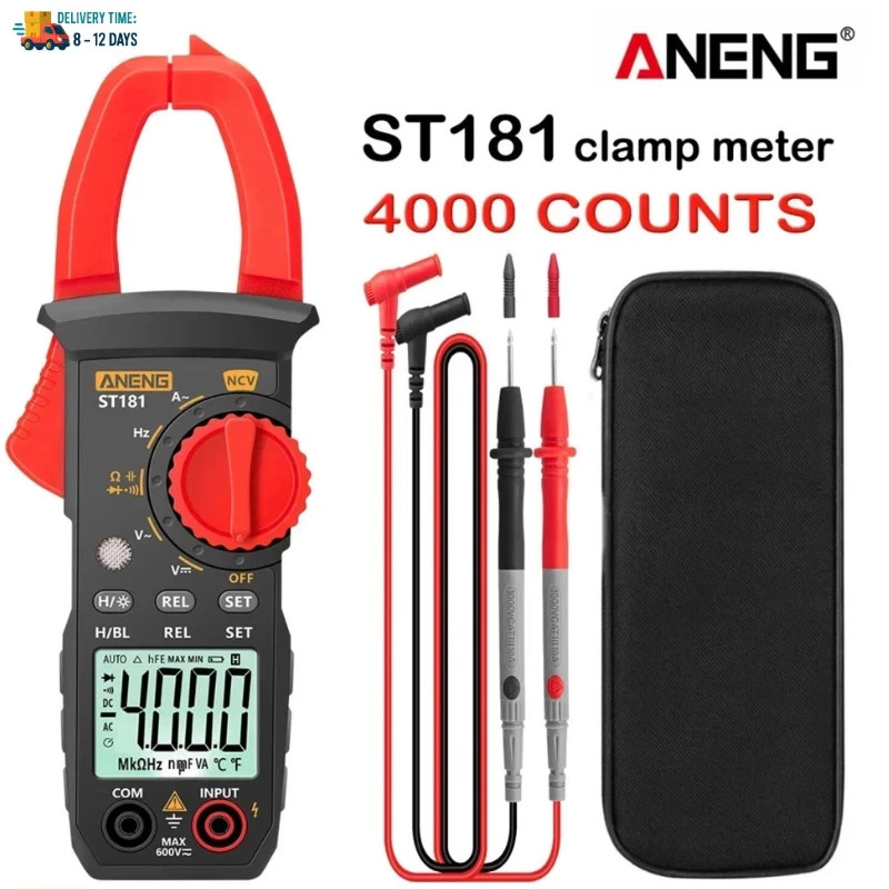 Digital Multimeter Tester AC DC Volt Ohm Amp Clamp Meter Auto Range LCD Handheld
