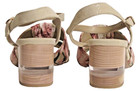 NEW  Ladies VANELI Beige Floral Leather Sandal Heels Shoes 9 1/2 M 9.5 Orig $175 — photo 7