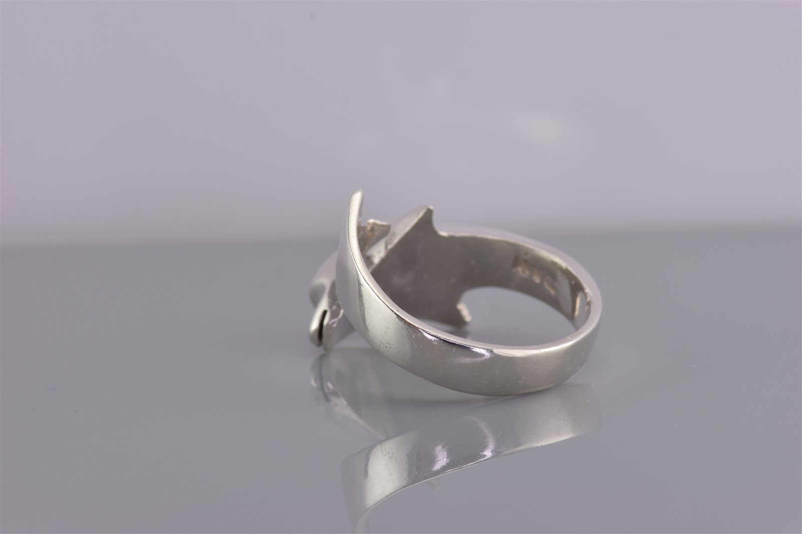 Sterling Silver Dimensional Dolphin Solid Wrap Ar… - image 4