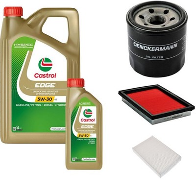 Inspektionspaket Castrol EDGE Titanium 5W-30 LL 6L für Nissan Juke 1.6 Pulsar