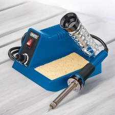 Soldering Iron Station 40W Temperature Control Cleaning Sponge 230V Draper 61478