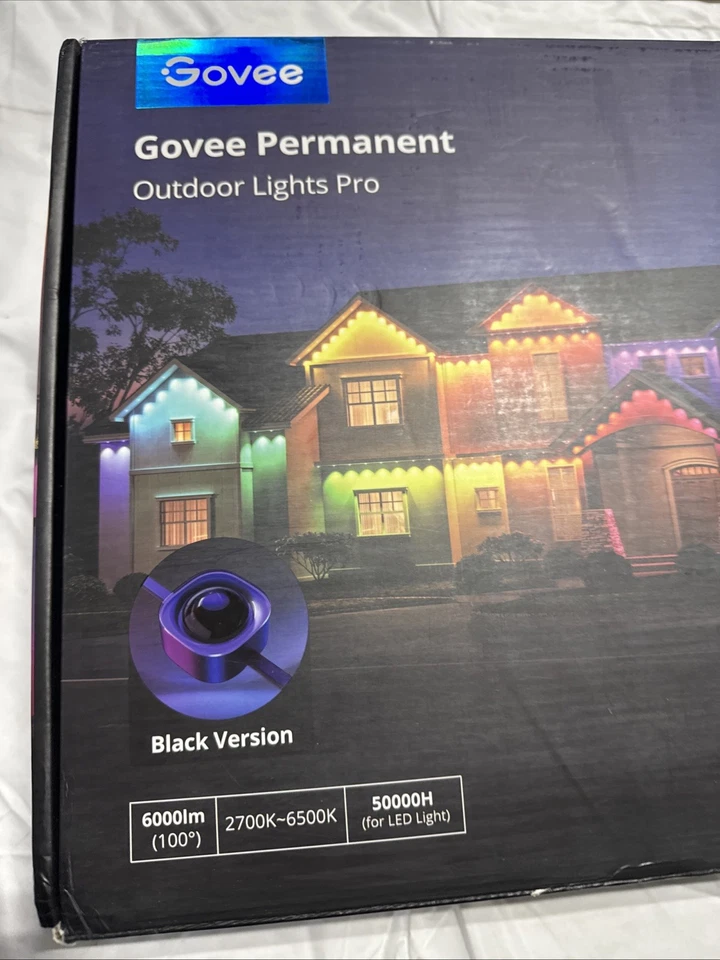 Govee Luces Permanentes Exterior Pro, 200 Pies - RGWWIC Luces LED Versión Negra Nuevas Foto 2 de 4