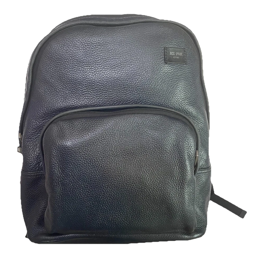 Mochila Jack Spade 100 % cuero de vaca genuino azul marino bolso de diseñador Foto 3 de 4