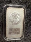 1 OZ. PERTH MINT AUSTRALIA SILVER BAR .9999 FINE - SWAN & KANGAROO DESIGN