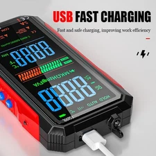 USB C Rechargeable Digital Multimeter for Electrical Testing with Large Display