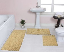 Home Weavers Bell Flower Collection 100 Cotton Tufted Bath Rugs, Extra Soft