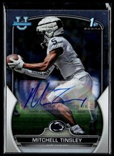 2022 Bowman University Chrome #72 Mitchell Tinsley Prospect Autographs