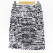 CHANEL 07C P30118V20179 M4896 knee length trapeze skirt skirt tweed CC mark Coco