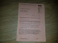 ABE Gutachten Tüv von 1989 Oldtimer Frontscheibe Scheibentönung Tönungsfolie