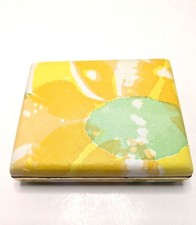 Vintage Mele Jewelry Box Travel Hardshell Floral Earring Case Clamshell