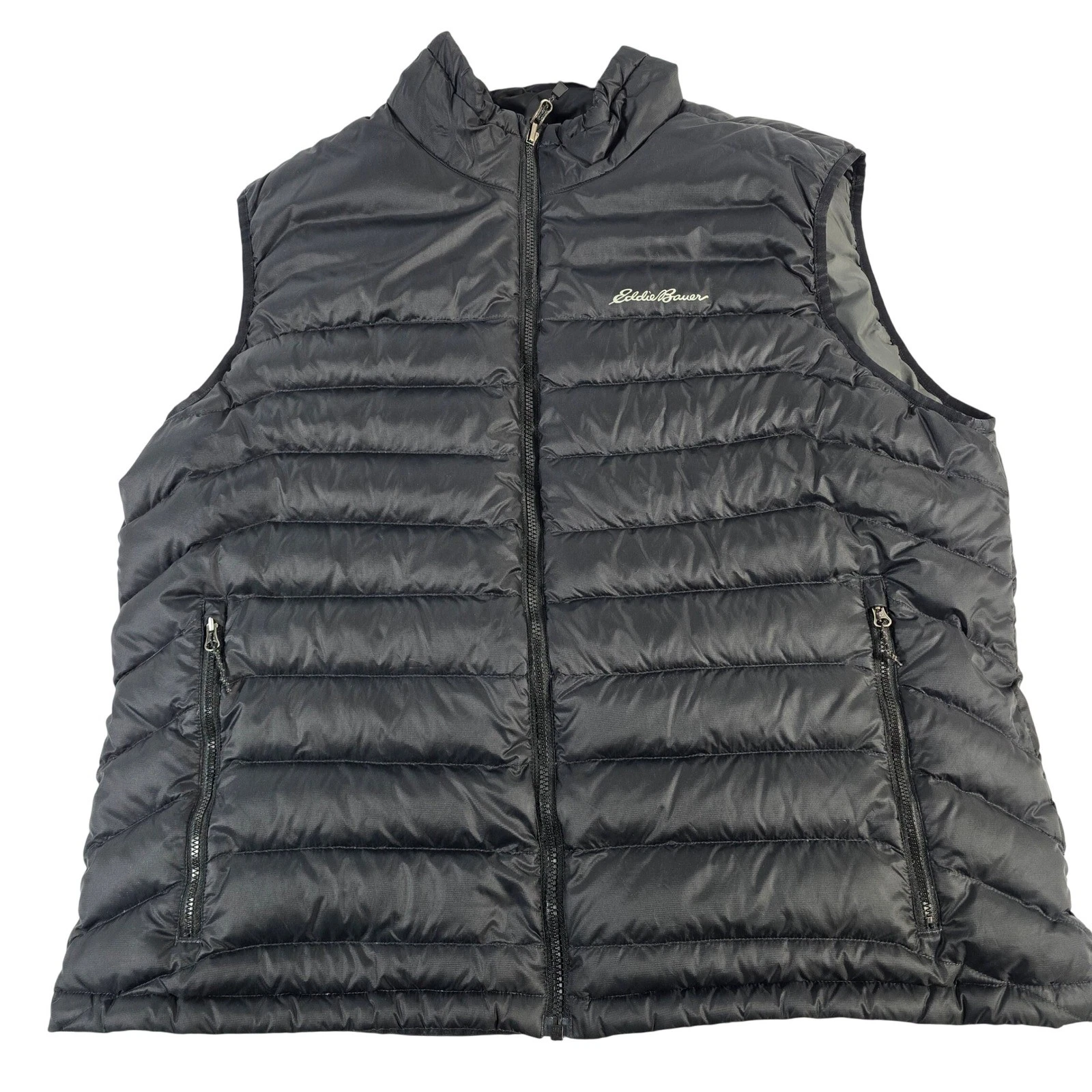 Eddie Bauer Mens Black Puffer Down Vest Full Zip Quilted Insulated XL
Opens in a new window or tab