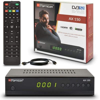 Opticum AX150 HDTV HD Digital SAT Receiver +HDMI Kabel DVB-S2 USB AX + PVR Ready