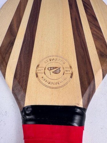 Mazza da spiaggia in legno Frescobol Like Quality St Barth rossa mazza da torneo professionale - Foto 2 di 3