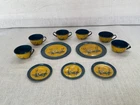 Vintage 1930's Tin Ohio Art Litho Child's Tea Set White Swan Design 11 pc.