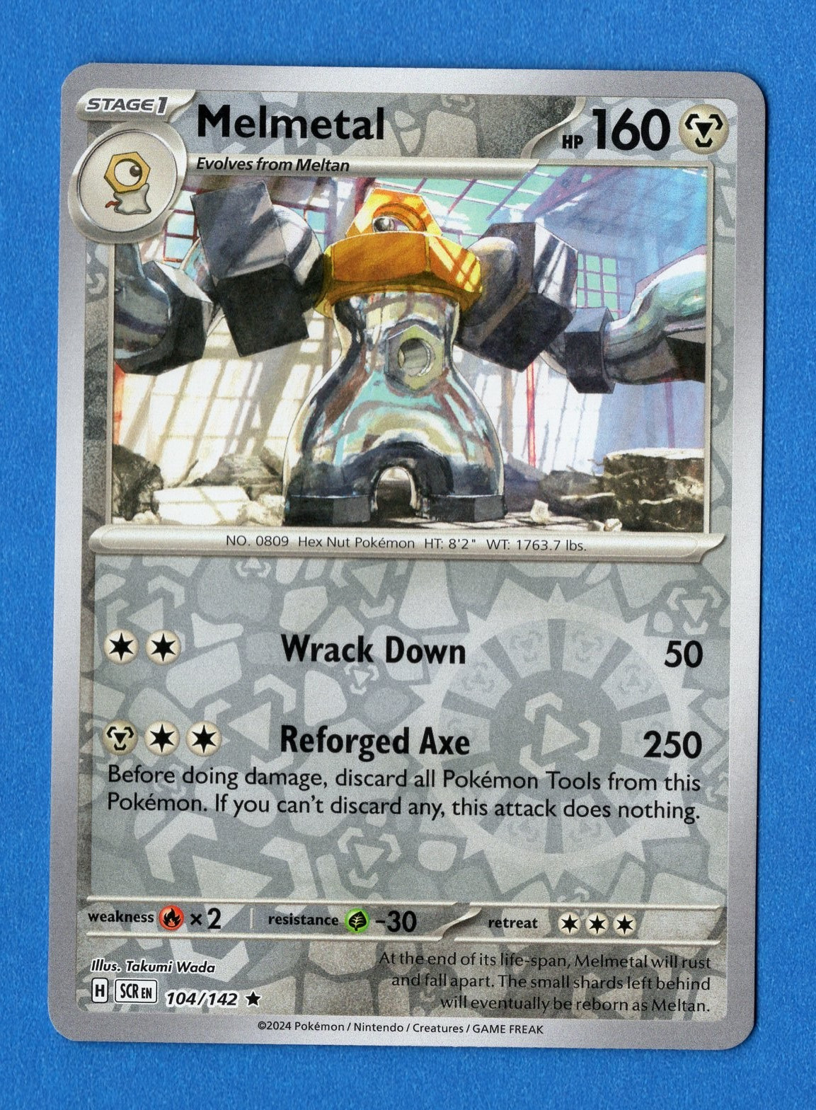 Pokemon Stellar Crown -  104/142 Melmetal Reverse Holo