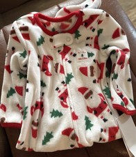 Carter's Just One You Fleece winter/Christmas Zip Sleeper One Piece Size 9M