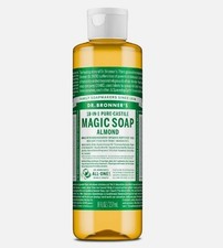 Dr. Bronner's Pure-Castile Magic Soap Liquid 8 Fl Oz Pack of 1 , Almond