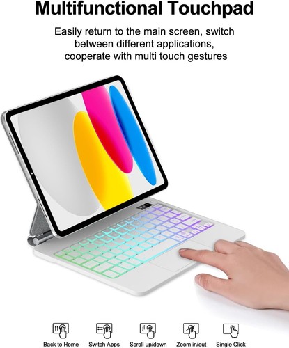 Magic Keyboard Case for iPad 10th Generation 2022& iPad 11th (A16,2025),Magnetic - Picture 8 of 17