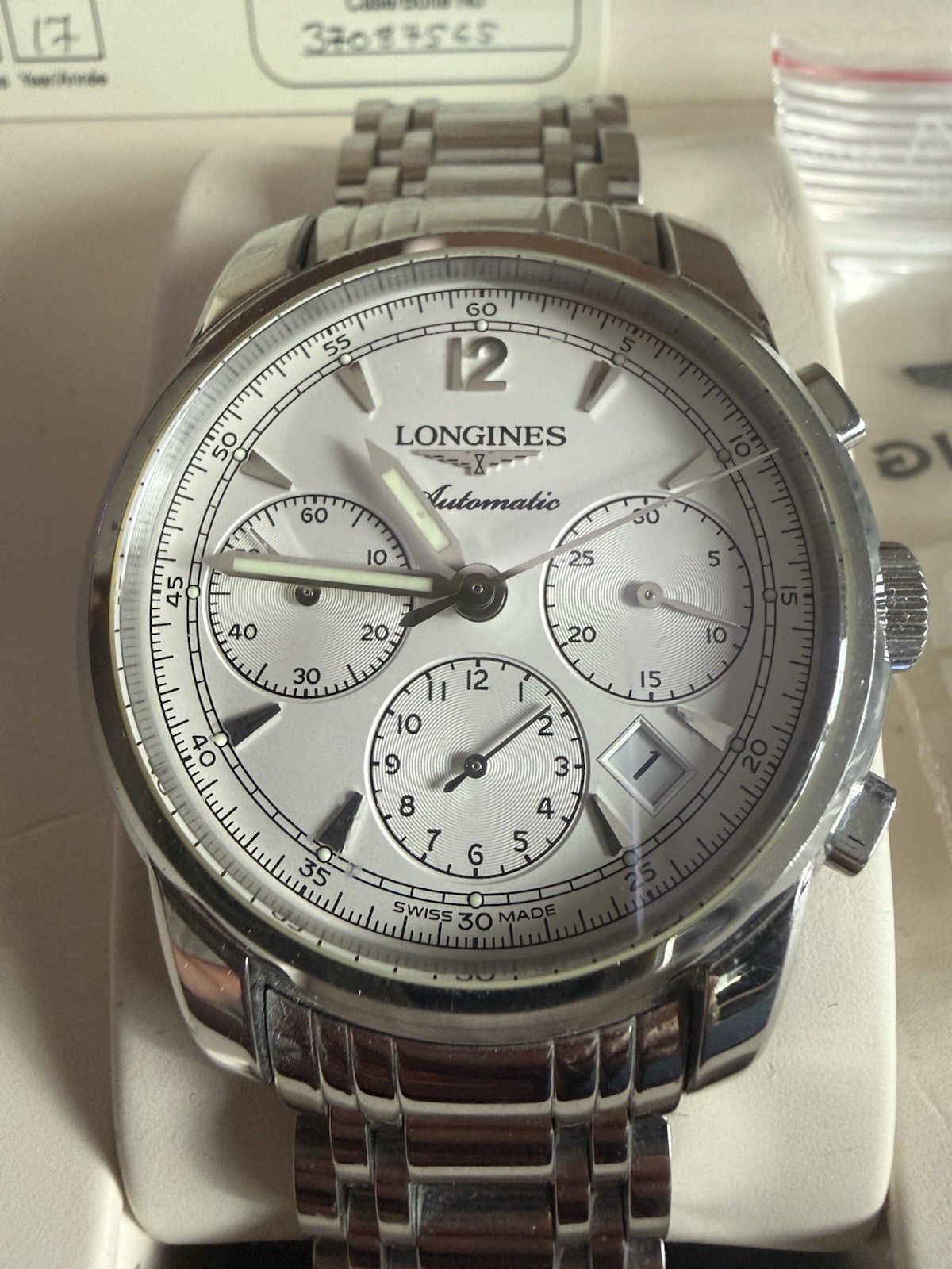 Longines Master Collection Auto Chronograph 40mm Silver Dial L2.752.4.72.6