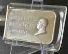 VINTAGE 1972 MADISON MINT FINE SILVER ART BAR - DWIGHT D. EISENHOWER
