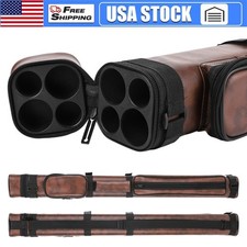 2x2 Hard Square Billiard Pool Cue Case 2Butts 2Shafts Carry Pool Cue Stick Case
