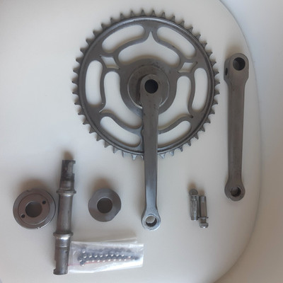 Altes Tretlager ''Bohne'' 44 Zähne / 160mm + Fahrrad Tretlager Satz 1900