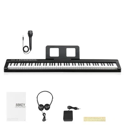 Full Size Semi-Weighted Standard 88 Key Keyboard Digital Piano w/ MIDI Bluetooth