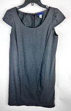 J. Crew Women’s Dress 4 Gray Shift Short Sleeve 100% Wool Lined Pockets