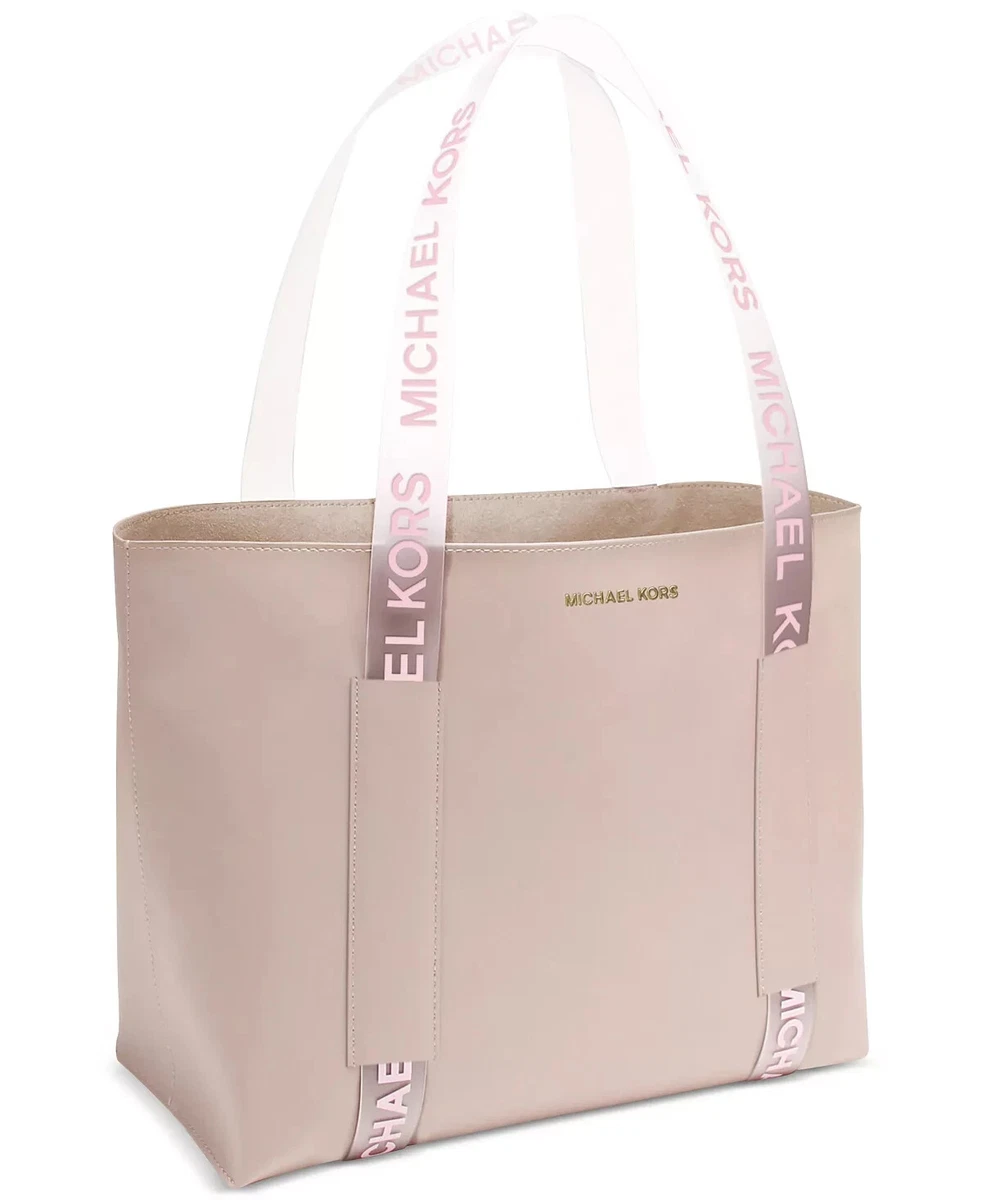 Michael Kors Tote Bag Purse Clear Pink Blush Large Shoulder Bag Shopper  Logo NEW