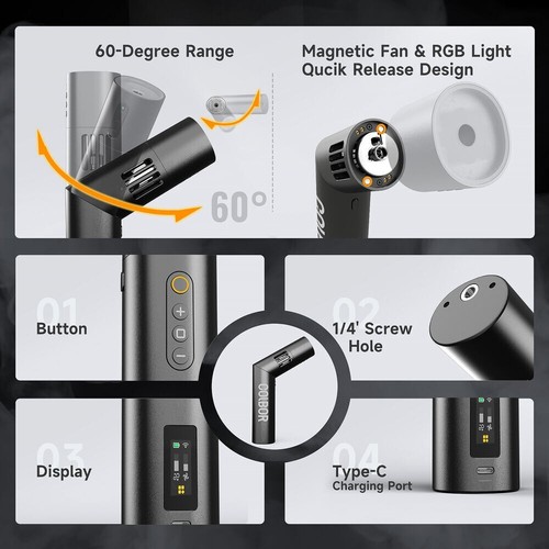 COLBOR CF5 Fog Smoke Machine 40W Foldable 60° W/ Remote Control for Photography - Picture 12 of 12