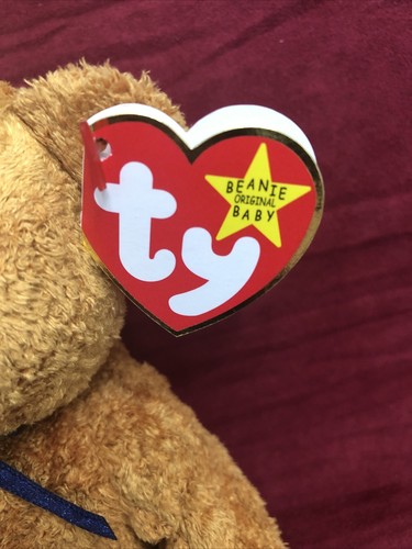 TY Beanie Baby Fuzz the Bear 9” July 23, 1998 Featured In True Baby Einstein VTG - Picture 3 of 10