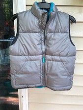 Old Navy Boys GREY Puffy fleece lined Puffer Vest M size 8
