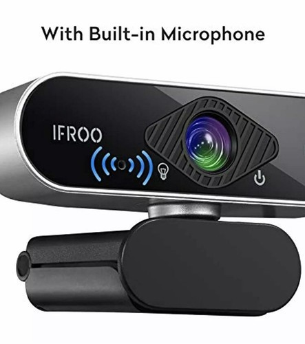 IFROO FHD 1080P Webcam with Microphone,No fisheye Wide-Angle for Desktop Laptop - 第 3/8 張圖片