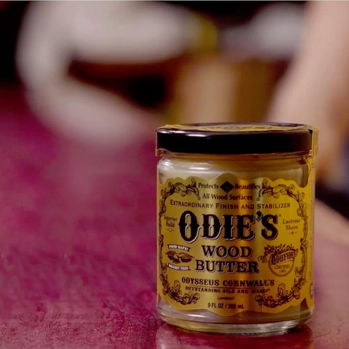Odie's Wood Butter in a 9 Ounce Glass Jar for Finishing Top Coats and Protection - Picture 6 of 6