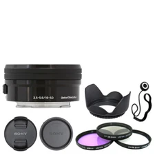 Sony E PZ 16-50mm f/3.5-5.6 OSS Lens Black + Deluxe Accessory Kit