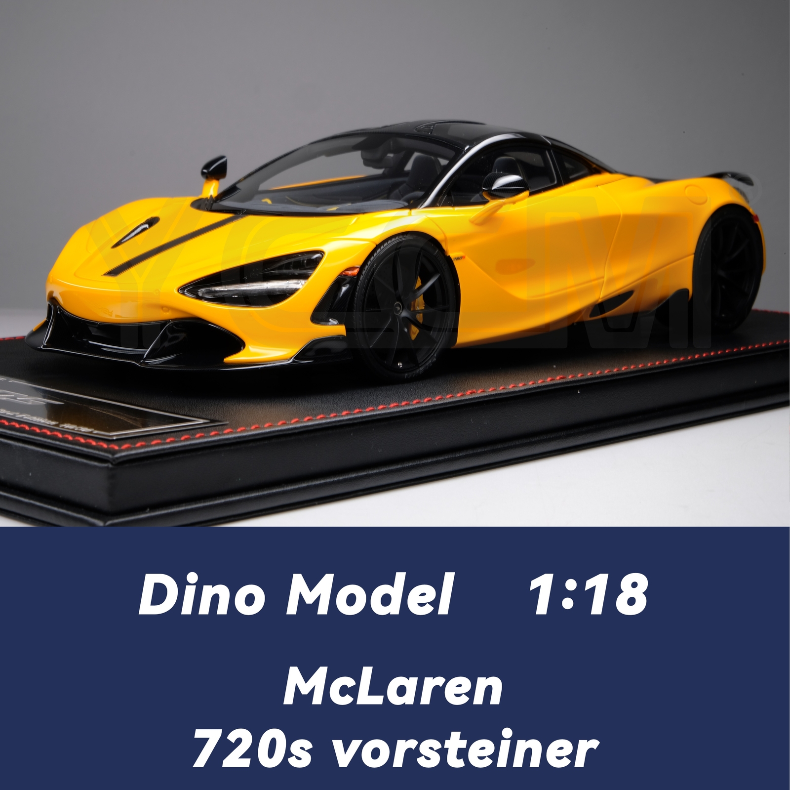 DM 1:18 McLaren 720S Vorsteiner Resin Diecast Car Model Collection Racing Yellow
