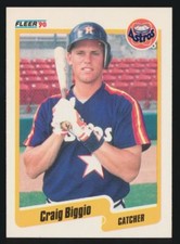 1990 Fleer #224 Craig Biggio, Houston Astros, HOF.
