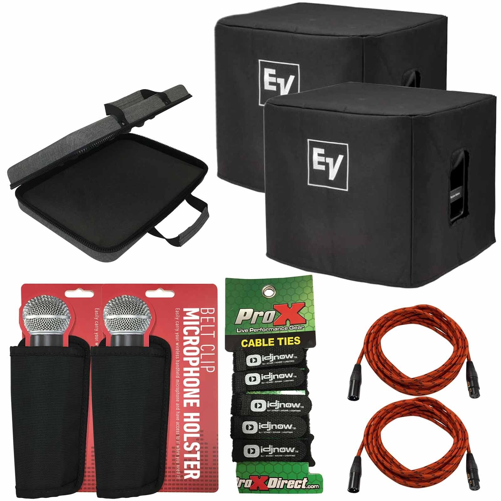 Пара мягких чехлов для динамиков Electro Voice EKX-15S-CVR + Чехол для хранения + Кабели