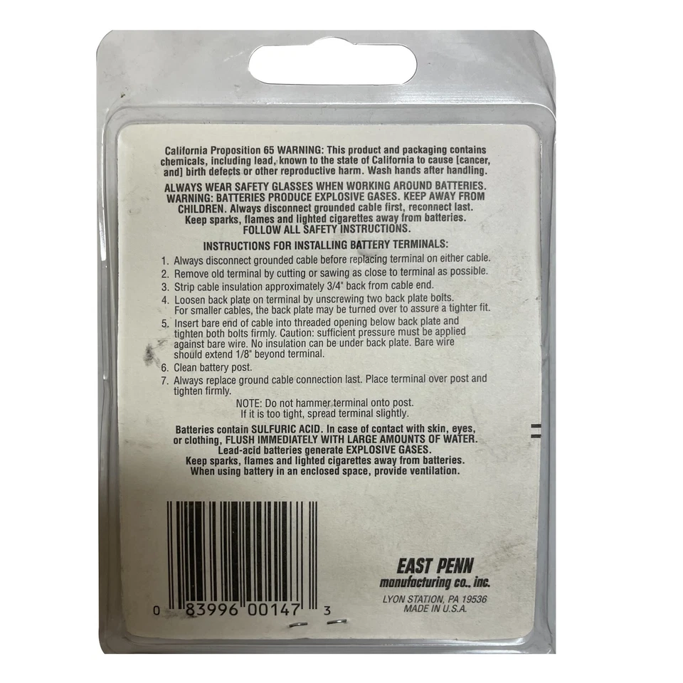 2 Pack Deka Universal Standard Top Post Car Battery Terminal 1-6 AWG Cable - USA - Image 2 of 4