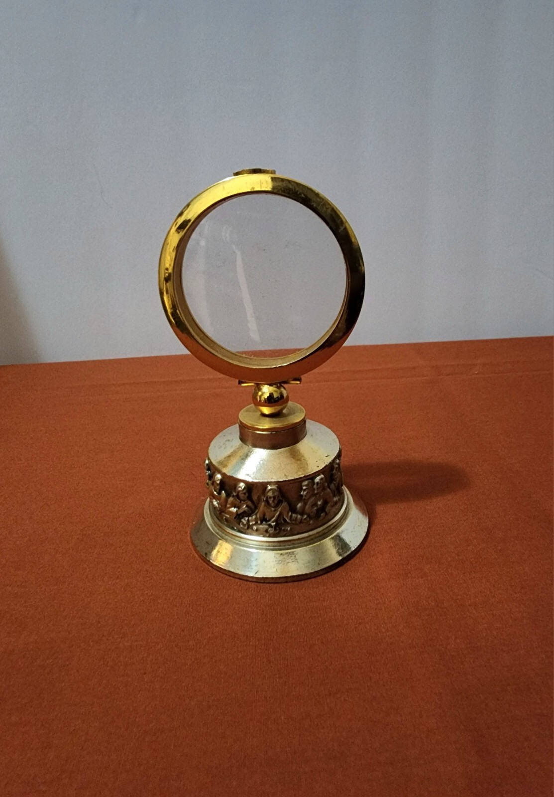 Vintage Catholic Altar Monstrance Eucharist Chapel Jesus & Disciples Last Supper